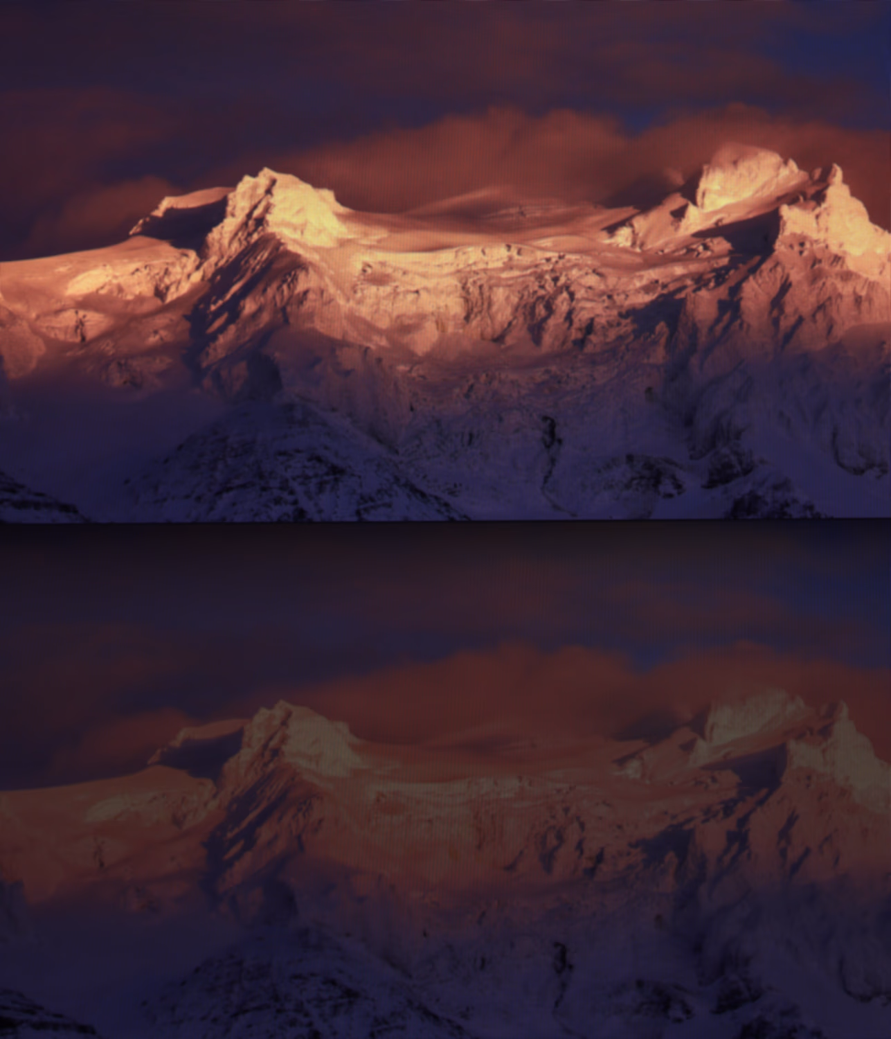 HDR (top) and SDR (bottom) version of the same image